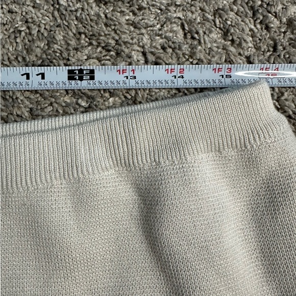 Eileen Fisher Knit Straight Skirt XL Knee Length Sweater Pencil Ivory capsule - Picture 6 of 7